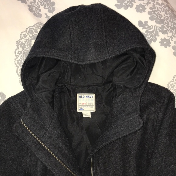Heavy, wool hooded coat jacket - Picture 5 of 12